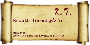 Krauth Terestyén névjegykártya